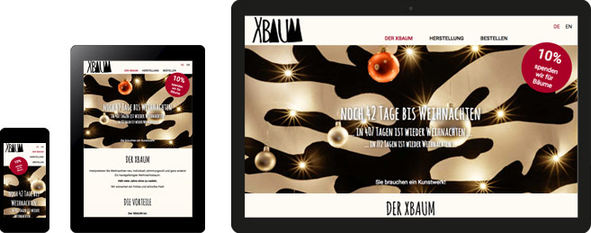 xbaum - der handgefertigte Weihnachtsbaum